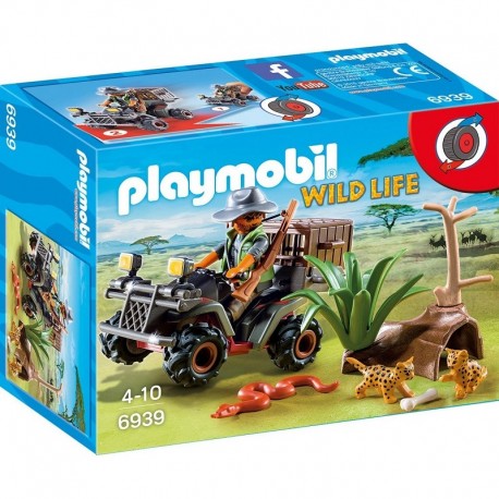 PLAYMOBIL 6939 Wild Life - KŁUSOWNIK Z QUADEM